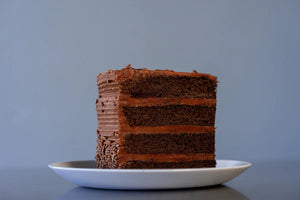 chocolate fudge cake pre-sliced