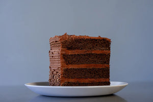 chocolate fudge cake slice